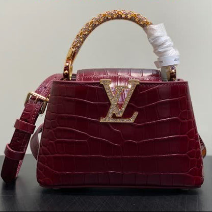 Sac à Main Capucines Crocodile Strass LOUIS VUITTON