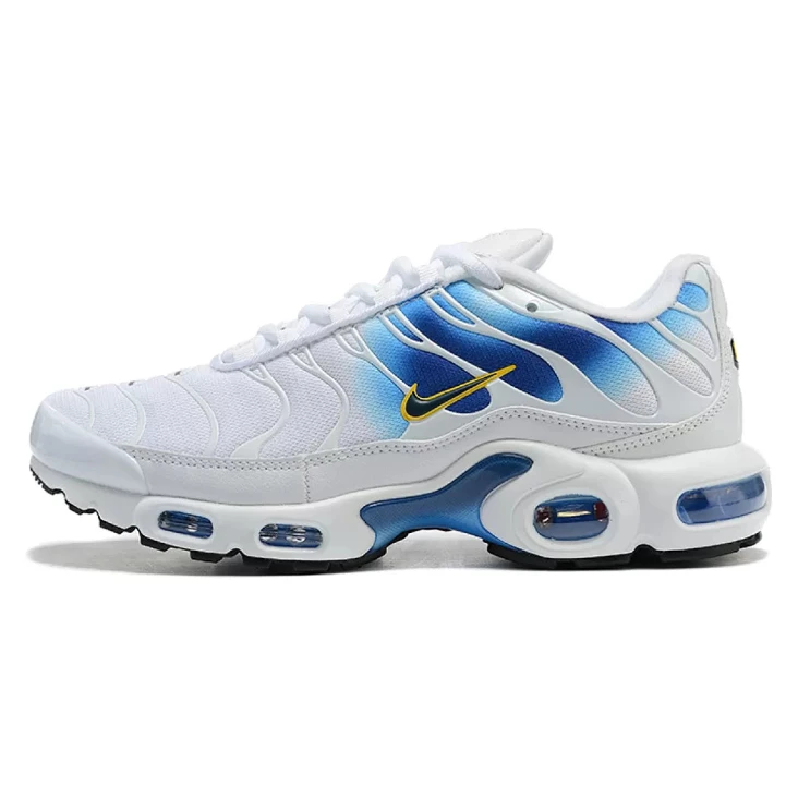 NIKE Air Max Plus "Spray Paint Swoosh White Blue"