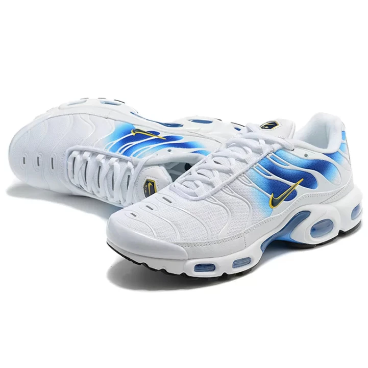 NIKE Air Max Plus "Spray Paint Swoosh White Blue"