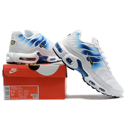 NIKE Air Max Plus "Spray Paint Swoosh White Blue"
