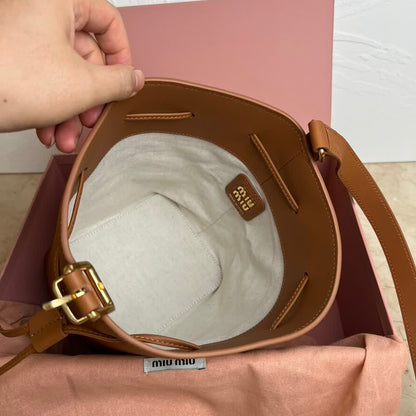 Sac Seau en Cuir MIU MIU