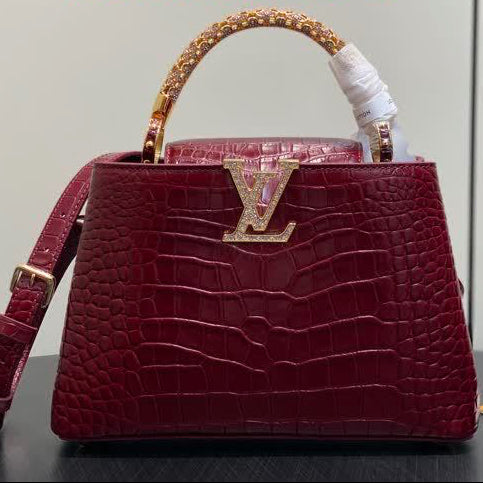Sac à Main Capucines Crocodile Strass LOUIS VUITTON