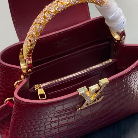 Sac à Main Capucines Crocodile Strass LOUIS VUITTON